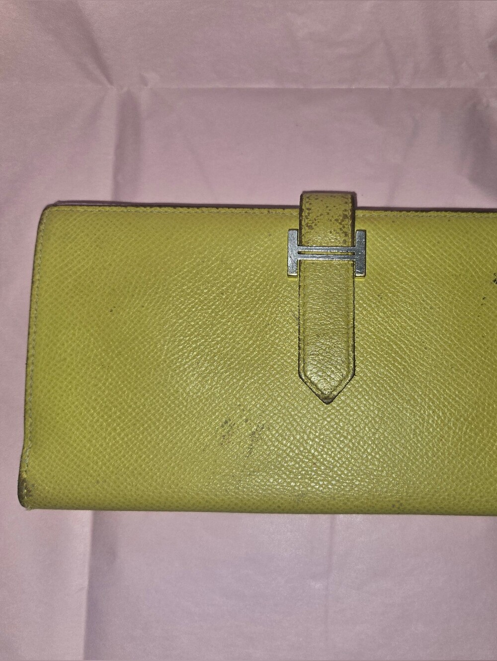 Classic Hermes Bearn Bi-Colour Wallet